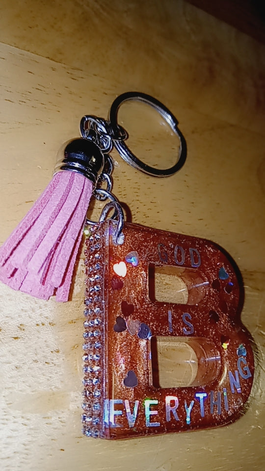 A-M Girl1 3D Letter Keychain
