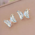 White Butterfly Earrings